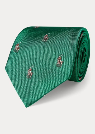 Corbatas Polo Ralph Lauren Hombre Verdes - Polo Player Silk Narrow - ZTNMW2879